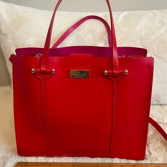 Kate Spade Vibrant Red Tote Bag - Picture 2 of 14